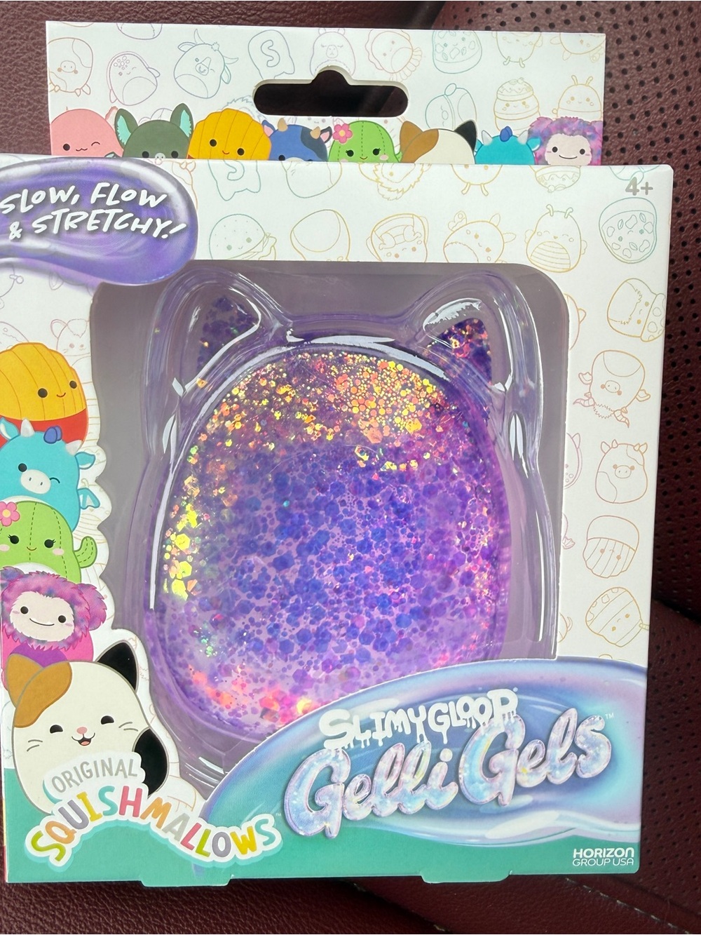Squishmallows Purple Glitter Gelli Gels Squishy Cat -viral Hard To Find